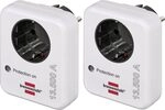 Brennenstuhl 1506980 &Uuml;berspannungsschutz Adapter Stecker 2er Set Wei&szlig;