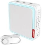 Honeywell Home DC917S Serie 9 Tragbar, Funk-LED-Gong mit Klingeltaster & anpassbarer
