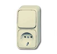 Busch-Jaeger 2601/6/2300 EAP Kombination Schuko Steckdose, mit Wippschalter