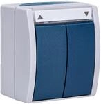 Busch-Jaeger 2621/4 W-53 Jalousietaster Wipptaster, 1-polig (Thermoplast) Grau
