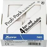 Kopp PARIS Universalschalter in Arktis-Wei&szlig; - 4 St&uuml;ck - Lichtschalter-Unterputz mit
