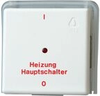 Kopp Standard Unterputz Feuchtraum Heizungs-Hauptschalter, UP FR, IP44, arktis-wei&szlig;,