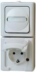 Kopp 130802000 Blue Electric Kombination Schalter und Steckdose