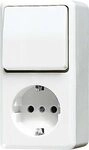 Jung 676AWW Schuko-Steckdose mit Wechselschalter