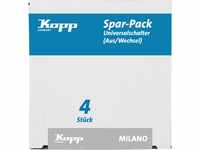 Kopp Spar-Pack: 4 Universalschalter (Aus-und Wechsel), Stahl,616620010