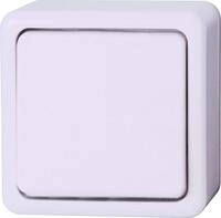 Kopp 513702008 Kreuzschalter Aufputzprogramm Standard, 10 A, 250 V, Arktis-Wei&szlig;