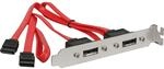 Delock Slotblech intern 2X SATA zu 2X eSATA extern