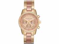 Michael Kors Women's Ritz MK6475 Gold Stainless-Steel Analog Quartz Fashion Watch