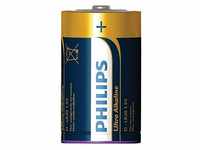 PHILIPS D-Batterien 2 Stück - LR20 - Alkaline-Batterien - Lebensdauer bis zu 5