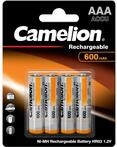 Camelion 17006403 - Ni-MH Rechargable Batterien AAA / HR03, 4 St&uuml;ck, Kapazit&auml;t 600