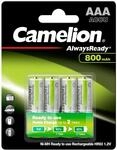 Camelion 17408403 - Always Ready Ni-MH Batterien AAA / HR03, 4 St&uuml;ck, Kapazit&auml;t 800