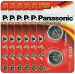 12 x Panasonic CR2025 Coin Battery Batteries Lithium 3V Watches Torches Car Keys