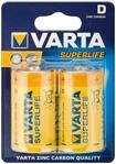 VARTA 10500220 - Superlife Zink-Kohle Batterien Mono / D / LR20 mit 1,5 Volt, 2er