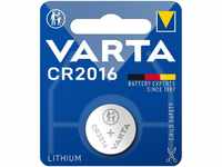 VARTA Batterien Knopfzelle CR2016, 1 Stück, Lithium Coin, 3V, kindersichere