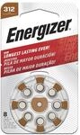 Energizer 634924 H&ouml;rger&auml;tebatterie Typ 312 Zink-Luft (1,4Volt, 8er-Packung)
