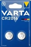 VARTA Batterien Knopfzelle CR2016, 2 St&uuml;ck, Lithium Coin, 3V, kindersichere