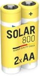 ANSMANN Solar Akku Mignon AA 800 mAh NI-MH 1,2V, 2 St&uuml;ck, LR06, wiederaufladbar,
