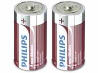 PHILIPS LR20P2B/10 - Batterien Power Alkaline - 2 Stück LR20-1.5 V