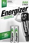 ENERGIZER PILAS RECARGABLES ENR Power Plus 700 mAh HR03 BL2 BR, E300626500,