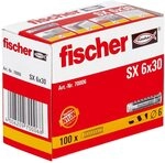 Unbekannt Spreizd&uuml;bel SX 6 x 30, Schachtel mit 100 Nylond&uuml;beln, D&uuml;bel f&uuml;r