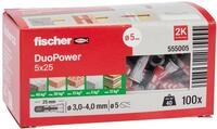 fischer DUOPOWER 5 x 25, Universald&uuml;bel, leistungsstarker 2-Komponenten-D&uuml;bel,