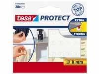 Tesa Protect Lärmstopper, rund, Ø8mm, transparent, 28 Stück