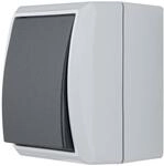 REV AquaForm, Ausschalter - Wechselschalter Feuchtraum IP44, Aufputz, grau