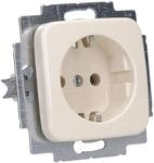 Busch-Jaeger 20 EUC-212 SCHUKO Steckdosen-Einsatz (Duroplast) Cremewei&szlig; Busch-Duro