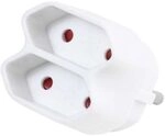 Vivanco A2 W Schuko-Adapter auf 2x Eurokupplung, kompakt, wei&szlig;