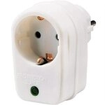 Vivanco &Uuml;berspannungsschutzadapter mit Kindersicherung, T&Uuml;V und GS gepr&uuml;ft, weiss,