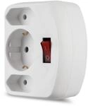 REV Steckdosenadapter - Mehrfachsteckdose 3-Fach mit Schalter & erh&ouml;htem