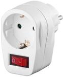 Goobay 68906 Schutzkontaktsteckdose 16 A, 1-er Schutzkontakt-Steckdosenadapter mit
