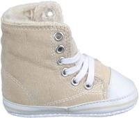 Playshoes M&auml;dchen Baby Turnschuhe Gef&uuml;ttert Krabbelschuhe, Beige, 16 EU