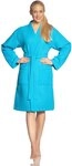 Vossen Damen Bademantel Rom, Einfarbig, Gr. XS (32/34), Blau (turquoise)