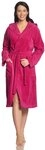 Vossen Damen Bademantel Texas, Einfarbig, Rot (cranberry 377), S (38-44)