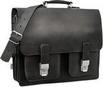 Große Aktentasche Lehrertasche Größe XL aus Leder, für Damen und Herren, Schwarz, Große Aktentasche Lehrertasche Größe XL aus Leder, für Damen und Herren, Schwarz,
