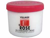 Village Cosmetics Bodycream mit Vitamin E und Rose 500 ml (Körpercreme,