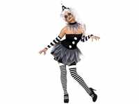 Smiffy's 34226M Böser-Pierrot-Kostüm, M, schwarz