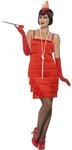 Smiffys - Damen Flapper Kost&uuml;m, Kurzes Kleid, Haarband und Handschuhe Halloween