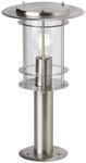 Brilliant Lampe York Au&szlig;ensockelleuchte 40cm edelstahl | 1x A60, E27, 40W, geeignet