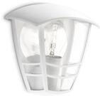 CREEK-Outdoor Wandleuchte Metall H19,5cm Wei&szlig; Philips