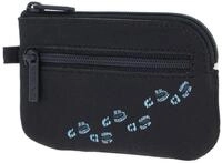 Oxmox Schl&uuml;sselm&auml;ppchen New Cryptan Keyholder Footsteps Print Cyan Black schwarz