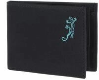 Oxmox Geldb&ouml;rse New Cryptan Pocketb&ouml;rse Lizard Print Cyan Black schwarz
