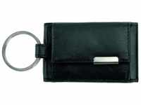 Alassio Mini Geldbörse aus feinem Nappaleder, kleines Portemonnaie mit Metallemblem