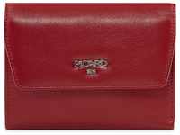 Picard Bingo Damen Scheintasche Geldbörse Leder Rot, Maße: 13cm x 10cm x 2cm,