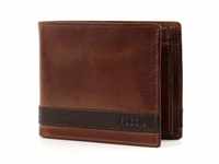 Fossil Brieftasche für Herren Quinn, 100% Leder Bifold braun 11,4 cm L x 2,5 cm B x