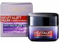 L'Oréal Paris Hyaluron Nachtcreme, Anti-Aging Gesichtspflege mit Micro-Filler