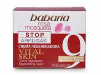 Babaria - Crema Facial Stop Arrugas Vital Skin con Rosa Mosqueta, 9 Efectos