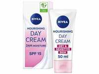NIVEA Sensitive Tagescreme (50 ml), Gesichtscreme und Feuchtigkeitspflege mit...
