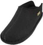 HAFLINGER Flair Smily Filzpantoffeln aus Wollfilz Hausschuh Schwarz, Gr. 36